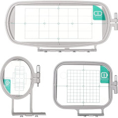 Sew Tech Embroidery Frame for Brother SE600 PE 550D PE535 SE400 PE525 PE540D PE500 SE625 SE425 Innovis Babylock Brother Embroidery Machine Hoop (3-in-1 Set)