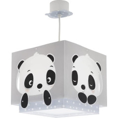 Dalber 63162T E27 Children's Bedroom Pendant Light Ceiling Light Children's Bedroom Panda Bear Animals Blue