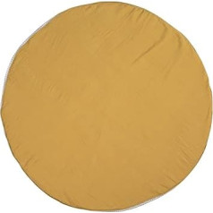 LÄSSIG Crawling and Play Mat Made of Muslin Organic Cotton Washable / Seat Cushion Muslin Mustard Yellow