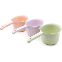 Yardwe 3 x Plastic Water Ladle for Kitchen Bathroom Garden