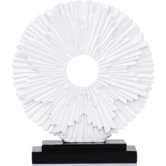 White Modern Abstract Art Statue Geometric Sculpture Modern Funky Decoration Kaleidoscope Ornament White Home Decor Accent Mid Century Shelves Decor