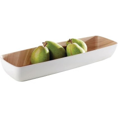 APS Frida Series, Unbreakable Melamine Bowl, Sturdy Plastic Bowl, Salad Bowl, Cereal Bowl, Snack Bowl, Fruit Bowl, Stackable, Interior Wood Look, Dishwasher Safe