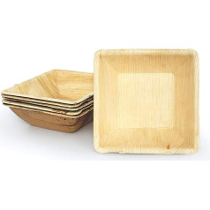 Box and Tree Disposable bowl made of palm leaf, 300 ml, disposable tableware, biodegradable, 100% compostable, funny mouth, sauces, buffets