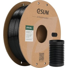 eSun TPU 95A Filament 1.75 mm, Flexible Thermoplastic Polyurethane (TPU) 3D Printer Filament, Dimensional Accuracy ± 0.05 mm, 1 kg (2.2 lbs) Spool for 3D Printer in Vacuum Packaging, C-black