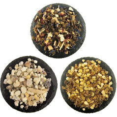 Christmas Incense Mix Set of 4 – Balm for the Soul, Pine Resin Aroma Frankincense, Christmas Fragrance + Instructions for Smoking with Incense