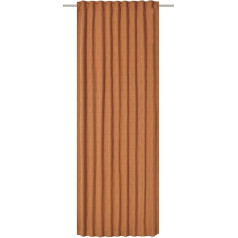 Elbersdrucke Sunny 05 Curtain with Concealed Loops, Terracotta Rust, Opaque, 255 x 140 cm, Curtain for the Living Room, Bedroom, Kitchen, Hallway, Children's Room