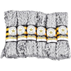 CABODYALS 90 Yards 0.3 Inch Grey RIC Rac Trim Ribbon Lace Trim Ribbon Sparkling Rick Rack Wave Sewing Bending Fringe Fabric Lace Ribbon for Sewing Making Embellishments Christmas Packaging Decor