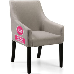 Bemz - Cover Suitable for IKEA Sakarias - Chair Covers - Protective Sakarias Chair Cover - Machine Washable - Armchair Cover 100% Cotton - Removable Sakarias Cover - Chair Covers (Greige)