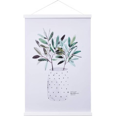 Ywlake White Magnetic Poster Frame Light Wood Poster Hanger Hanging Canvas Art Print 84cm