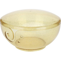 Yarn Bowl – Transparent Yarn Storage Bowl Clear Yarn Bowl Wool Storage Organiser Holder with Lid for Knitting Crochet Yarn Winder Knitting Accessories 19 x 19 x 10 cm