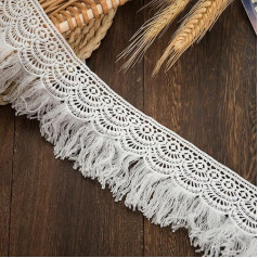 Spitze Gewebte Bandbreite 1 Yards Weiße Spitzenbesatz & Verzierungen Handgefertigte Hochzeitsdekoration Kleidung Spitze Quaste Geschenk