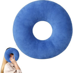 Varku Ear Piercing Cushion, O-shaped Pillow with One Ear Hole for Side Sleepers, Solving Ear Pain, Ear Inflammation, Pressure Wounds, Ear Protection Cushion for CNH and Ear Piercing