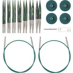 Knit Picks Options 3-inch Interchangeable Wooden Knitting Needle Set Short Tip