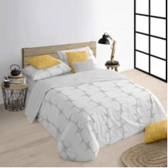 Belum Duvet Cover for 135/140 cm Beds (220 x 220 cm) 100% Organic Cotton 175 Thread Count Oeko-Tex Model Lahan Grey