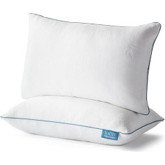 LUCID Premium Shredded Memory Foam Pillow-Hypoallergenic-Adjustable Loft-2 Pack-Queen