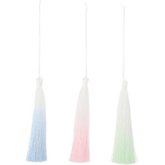 Operitacx 3St Quaste Lesezeichen bookmarks klemmgardinen ohringestecher Verzierungen zum Basteln Fransenbesatz Randbereich Ornament Wagen Dekorationen Zahnseide schmücken Zubehör Polyester