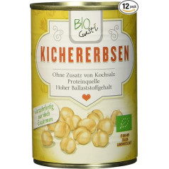 Biogustí Chickpeas Organic Pack of 12 (12 x 400 g)