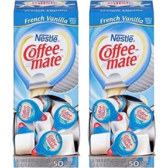 Coffee-Mate - French Vanilla - Liquid Creamer Singles - 50 x 11ml | Pack of 2