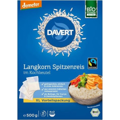 DAVERT Long Grain Lace Rice in Cooking Bag, 500 g (Pack of 6)