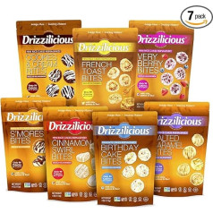 Drizzilicious Mini Rice Cake Bites & Popcorn Mix 113g Per Bag - Pack of 7