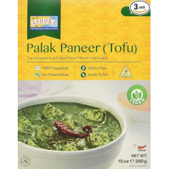 ASHOKA Palak Paneer, tofu, ready meal, pack of 3 (3 x 280 g)