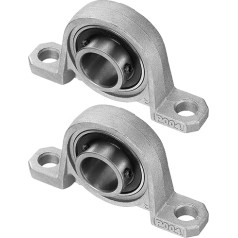 sourcing map KP004 Stehlager, 8 mm Bohrung, Zinklegierung, P6 (ABEC3), 2 Stück