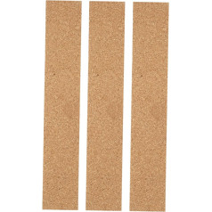 Parliky Pack of 3 Self-Adhesive Cork Strips Bulletin Strips Cork Strips for Office Cork Strips for Wall Decoration Cork Strips for Bar Decoration Natural Frameless Cork Strips