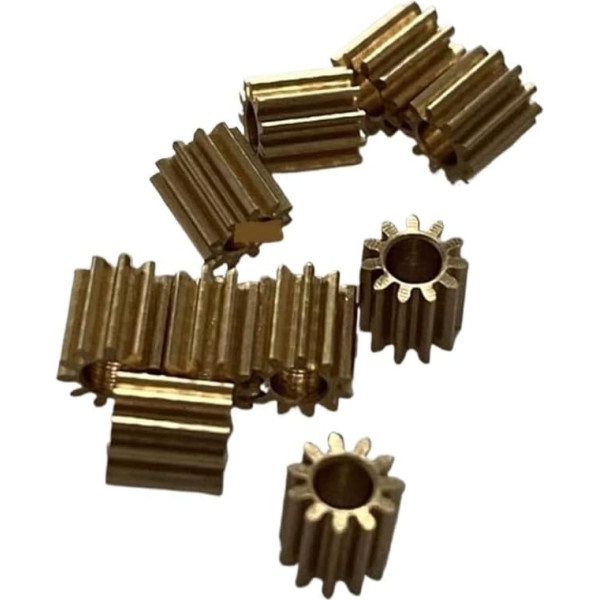 Motor Pinion, Gear, Motor Pinion, 10 Pieces Gears 0.3 Module 10-15 Teeth, Small Copper Gear 0.98/1.48/1.98/2.28 Bore Hole Diameter, Thickness 4mm, Gears for Toy Models ( Color : 0.3M ,