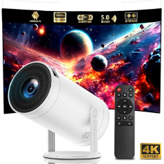 WiFi Bluetooth Projector, CWOWDEFU 1080P Full HD Smart Projector Film Projector for TV Stick/Phone Casting/HDMI/USB/Home Theater, Support 4K Decoding