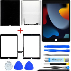 NB+ New iPad 9 LCD Touch Screen Replacement Compatible with iPad 2021 10.2 Inch A2602 A2603 A2604 A2605 with Tools Black