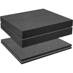 Fmoutyy Grid Foam Cube Foam 2pcs 400X300X50MM/2PCS 400X300X10MM Foam Tool Box Camera Case Case Insert Tool