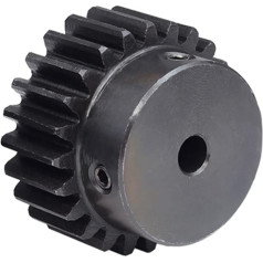 RC Car Gearbox, Spur Gear, Motor Pinion, 1 Piece 2 Modules 24/25 Teeth Carbon Steel Spur Gear with Graduated Platform, Power Transmission Spur Gears for Racks, 2 Modules 24 Teeth (2 Modu