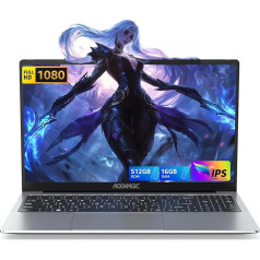 ACEMAGIC Notebook 15.6 Inch 16GB RAM DDR4 512GB SSD UHD Notebook (N95) Notebook (up to 3.4GHz) Laptop, Bluetooth 5.0 Notebook, Type-C, HDMI, USB3.2, Expansion to 2TB PC Notebook (Silver)
