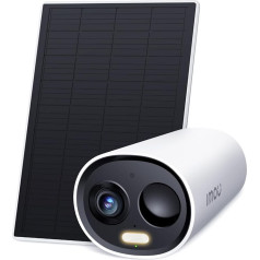 Imou 2K Solar Surveillance Camera Outdoor Battery with PIR + AI Person Detection, WiFi Camera Outdoor Surveillance, Colour Night Vision, 2-Way Audio, Private Mode, Siren, IP66, Works with Alexa