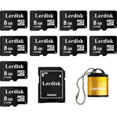 Lerdisk Factory Wholesale Micro SD Card 8GB Pack of 10 in Bulk Micro SDHC Manufactured by Authorized Licensee