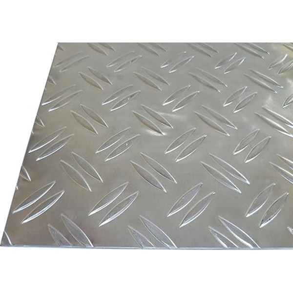 B&T Metal Aluminium Corrugated Sheet Duet 1.5 / 2.0 mm Thick Teardrop Sheet Cut in Various Sizes