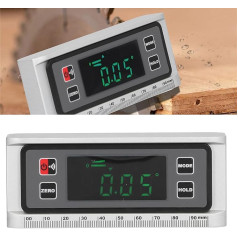 Electronic Inclinometer, Digital Protractor, High Performance Digital Spirit Level, Multi-Angle Horizontal Measurement, High Precision Electric Inclinometer Angle Ruler (Black)