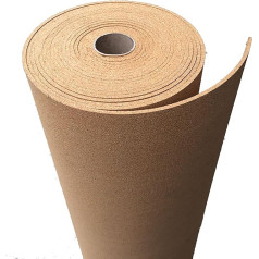 TOYOUNGUP Cork Roll, Large Cork Board Roll, Cork Shelf Liner, Drawer Insert, Footstep Sound Insulation, 6 mm 8 mm Thick, for Office, Home, School, Craft Supplies, Brown (Thick 8 mm, 0.9 m x 4 m (3 ft