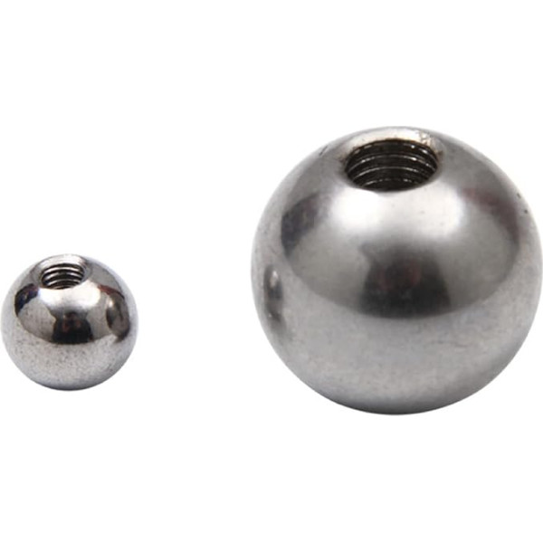 SFQEVHRZ Ball with Full Thread and Depth, Solid 304 Stainless Steel with Threaded Steel Ball, M20 Ball Screw, Diameter: 40 mm - 60 mm, Steel Ball with Half Thread (25 mm*m8[2pcs])