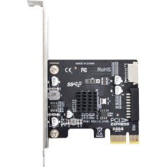 CY Card 5Gbps Type-E USB 3.1 Front Panel Socket & USB 3.0 20Pin to PCI-E 1X Express Adapter for Motherboard