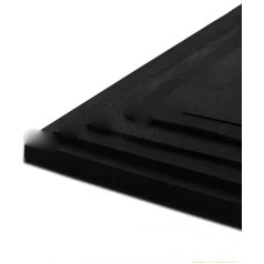Customized Neoprene Foam Sheet Fire Retardant Anti UV Heat Insulation Sealing Pad 500mm x 2000mm 1mm - 50mm 2 Pcs Black Self Adhesive Backing 2mm 500mm 2000mm