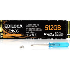 Ediloca 512GB NVMe1.3 PCIe Gen3x4 M.2 2280 SSD 3D NAND TLC Internal Solid State Drive (Read/Write Speed up to 2150/1300MB/s) Compatible with Laptop and PC Desktop