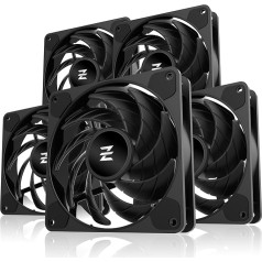 EZDIY-FAB Cube Fan Pro 120 mm PC Case Fan, High Performance Fan, Very Quiet Motor, Computer Cooling Fan, 1200 rpm, 3-Pin Connection, 5 Pack, Black