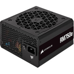 Corsair RM750e Fully Modular Low-Noise ATX Power Supply (Dual EPS12V Connections, 105°C Rated Capacitors, 80 Plus Gold Efficiency, Modern Standby Support) Black