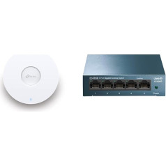TP-Link EAP653 AX3000 Gigabit Dual-Band WiFi 6 WLAN Access Point & LS105G 5-Port Gigabit Network Switch