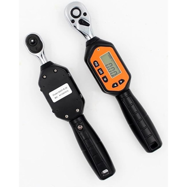 Digital Torque Wrench, Adjustable Preset Mini Digital Torque Wrench Bicycle Car Repair Tool Silicone Rubber Tensioner 10N.M ~ 100N.M1/4 Inch 3/8 Inch 1/2 Inch Electronic Torque