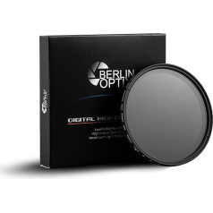 Berlin Optix Variable ND Filter 82 mm ∙ ND2 400 Neutral Density Filter 82 mm ∙ Effectively Insulates Incoming Light ∙ Perfect for Landscape Photography and Architecture Photography