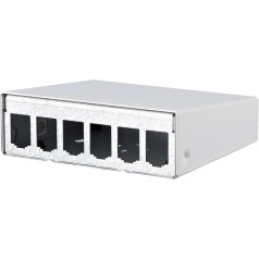 METZ CONNECT Modul AP-Gehäuse 6 Port reinweiß, unbestückt