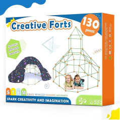 Tiny Land DIY Cave Children's Construction Toy Outdoor Toy for 5+ Old Boys & Girls - 130 Pieces Creative Construction Set for Children Cave Building Indoor