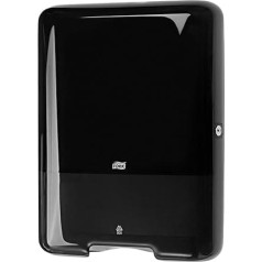 Tork Dispenser / Mini Dispenser For H3 Zigzag And Interfold Hand Towels In Elevation Design, Paper Towel Dispenser For Hygienic Single Sheet Removal, Black, Black